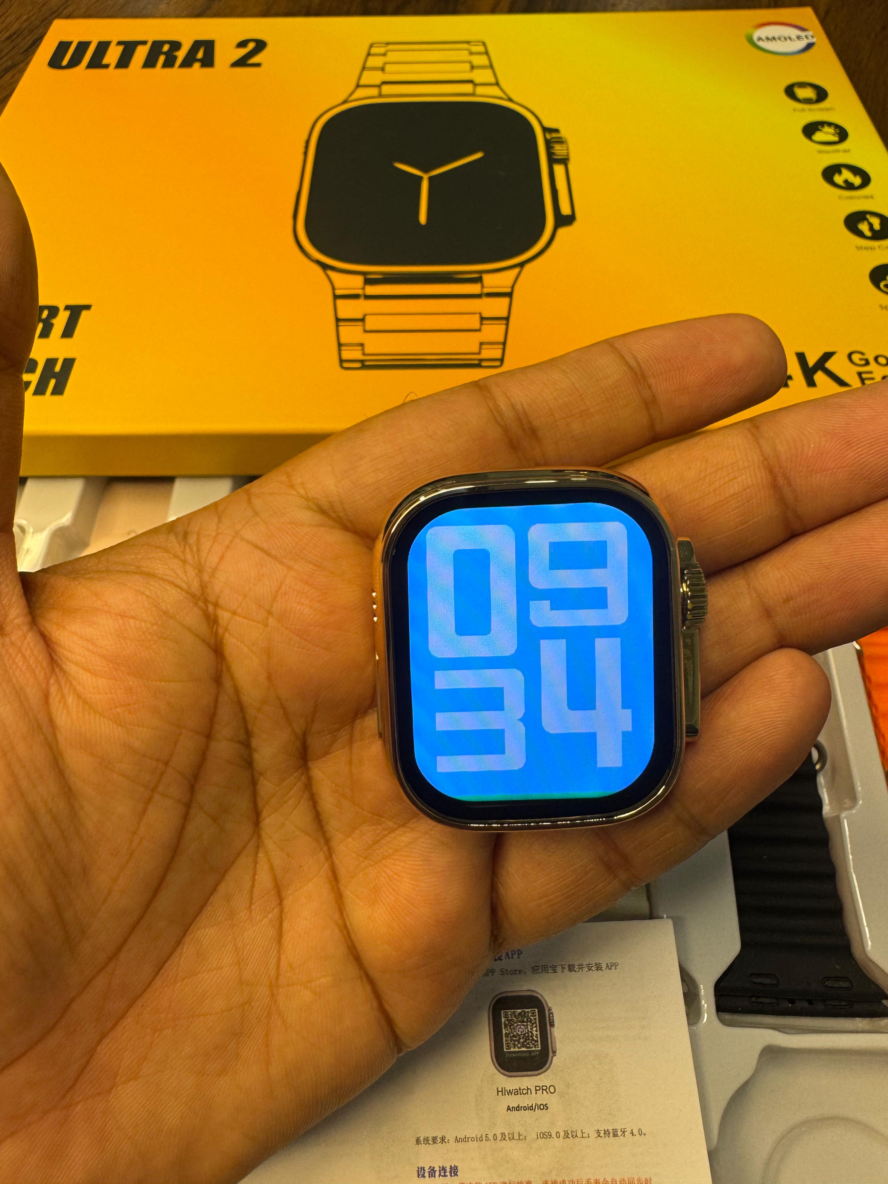 Ultra 2 AMOLED Smartwatch – 24K Gold Edition