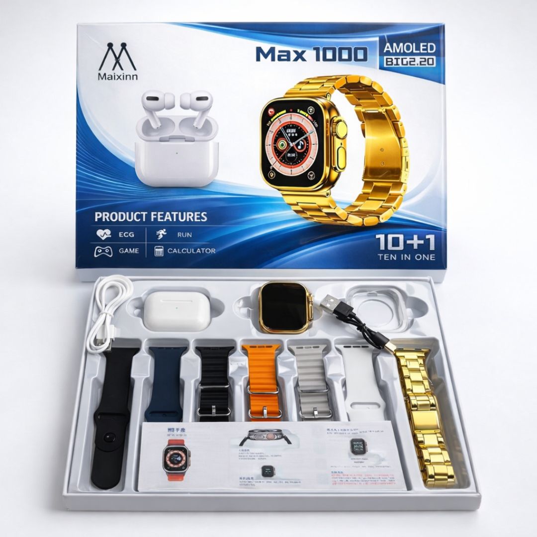 Maxinn Max 1000 Smartwatch with Wireless Earbuds